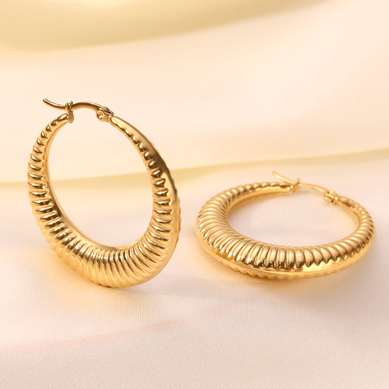 Esme Hoop Premium Earrings - 18K Gold Plated