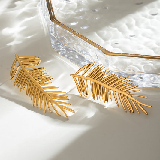 Palmi Statement Premium Earrings - 18K Gold Plated