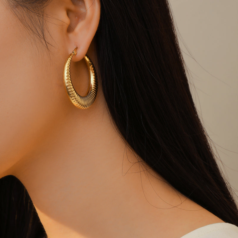 Esme Hoop Premium Earrings - 18K Gold Plated