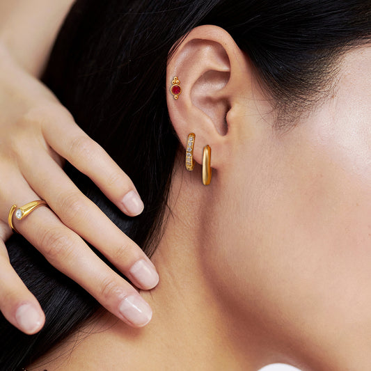 Nomi Classic Hoops Set Premium Earrings - 18K Gold Plated