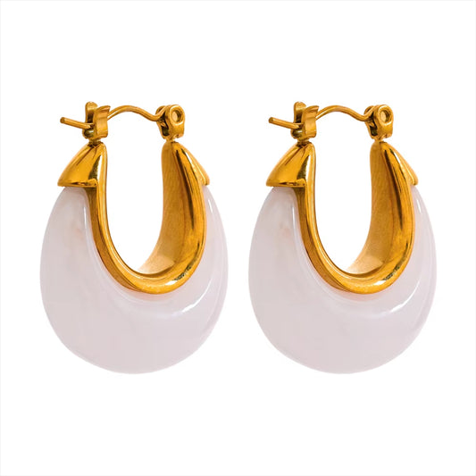 Adding Colour Hoop Premium Earrings - 18K Gold Plated