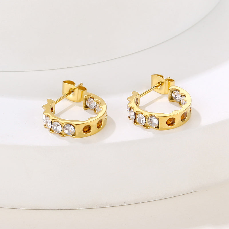 Lea Hoop Premium Earrings - 18K Gold Plated