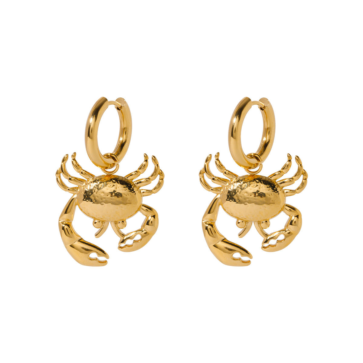 Crabby Day Anyone Hoop Premium Earrings - 18K Gold Plated
