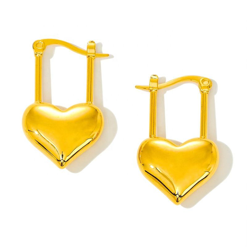 Spellbound Heart Premium Earrings - 18K Gold Plated
