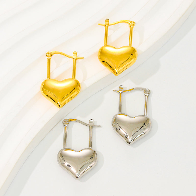 Spellbound Heart Premium Earrings - 18K Gold Plated