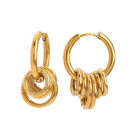 Lysa Hoop Premium Earrings - 18K Gold Plated