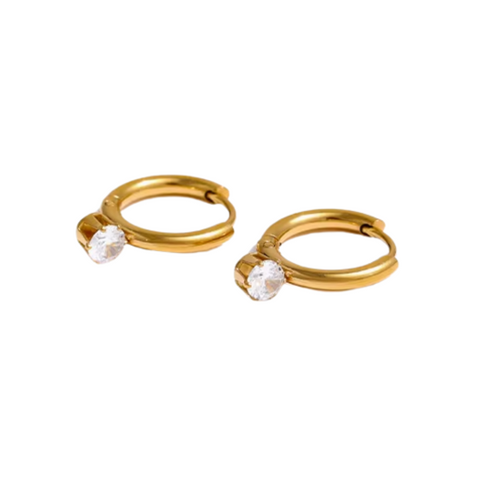 Solara Huggie Premium Earrings - 18K Gold Plated