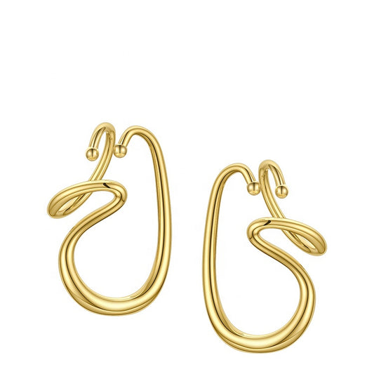 Callavine Designer Premium Brass Earrings - 18K Gold Plated