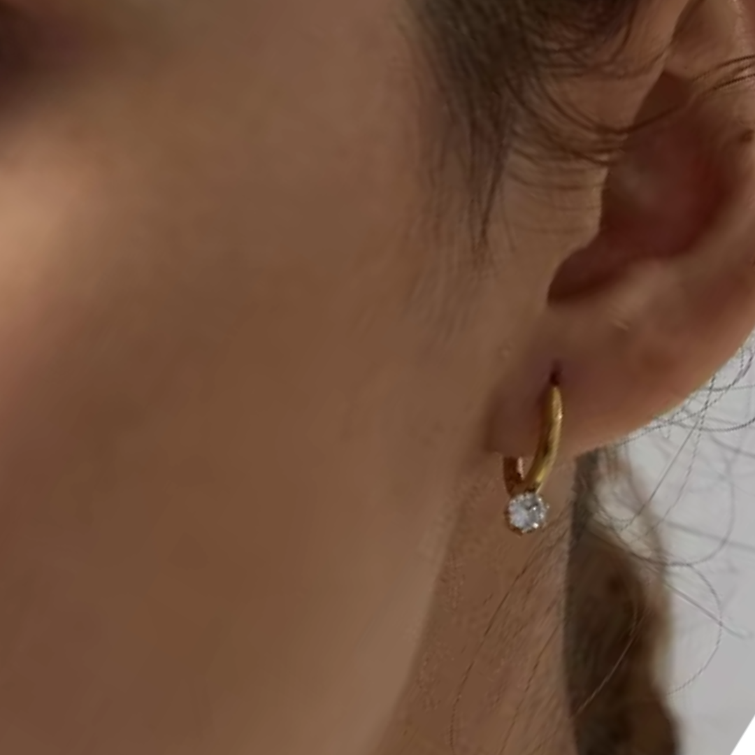 Solara Huggie Premium Earrings - 18K Gold Plated