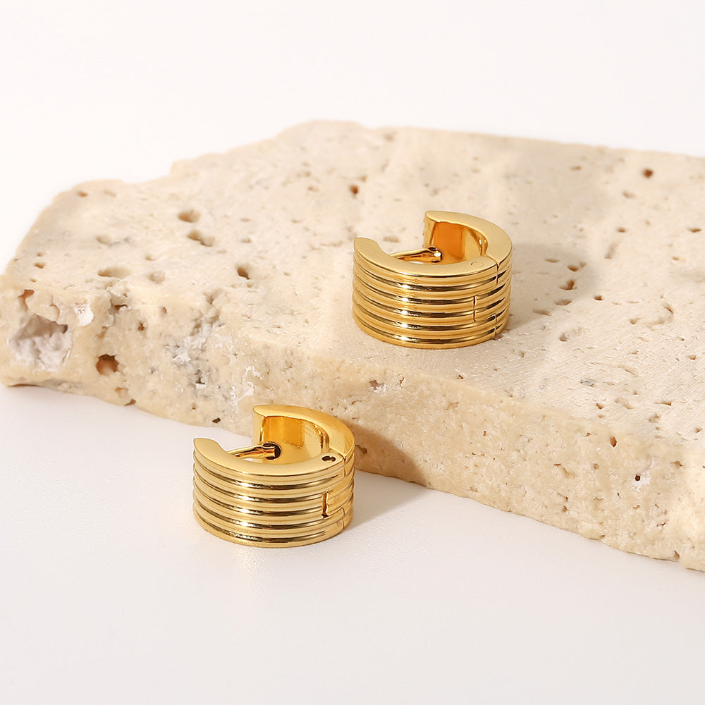 Yani Hoops  Premium Earrings - 18K Gold Plated