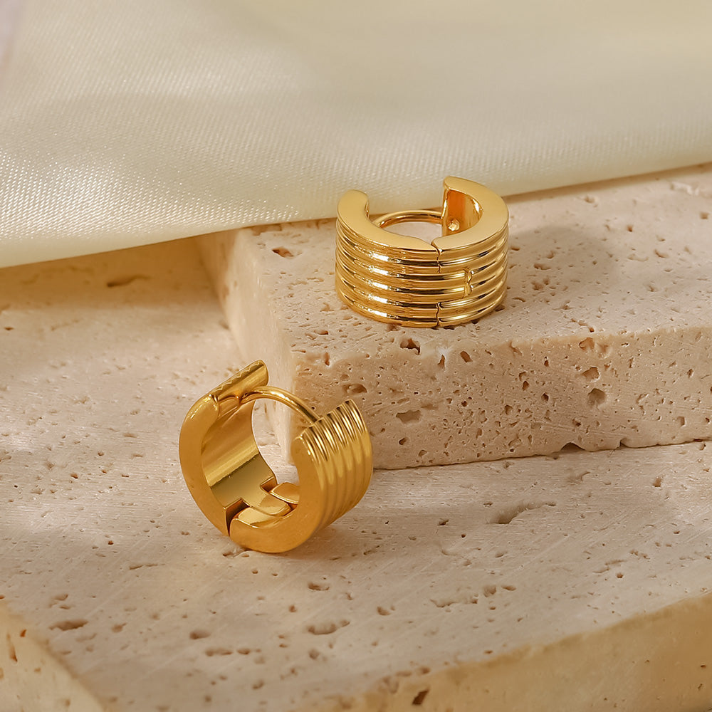 Yani Hoops  Premium Earrings - 18K Gold Plated