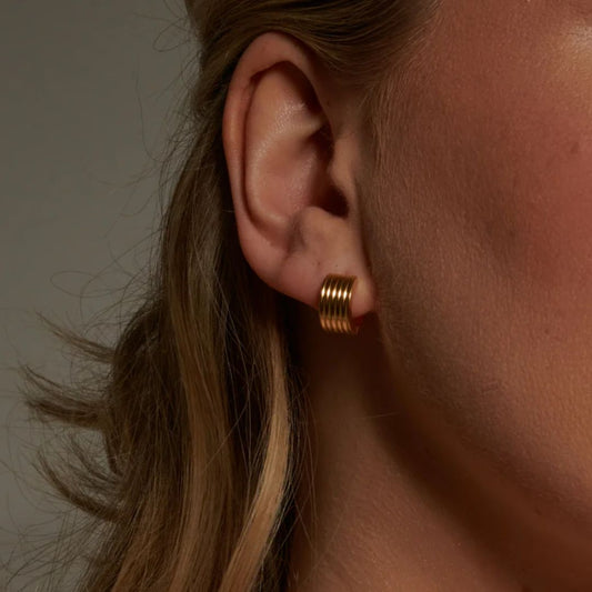 Yani Hoops  Premium Earrings - 18K Gold Plated