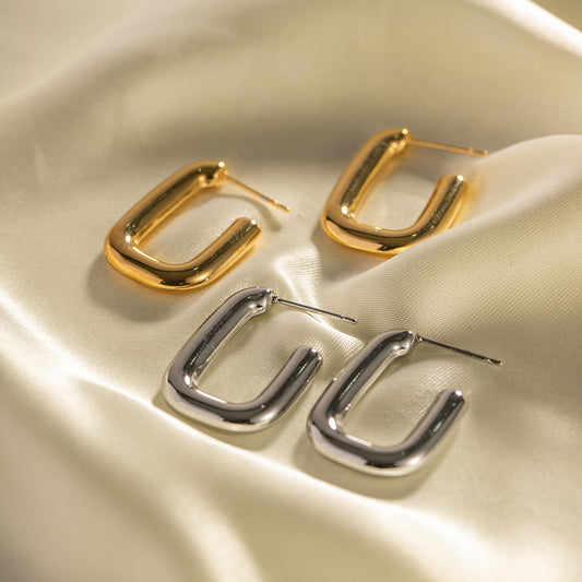 Zuri Half Hoops Premium Earrings - 18K Gold Plated