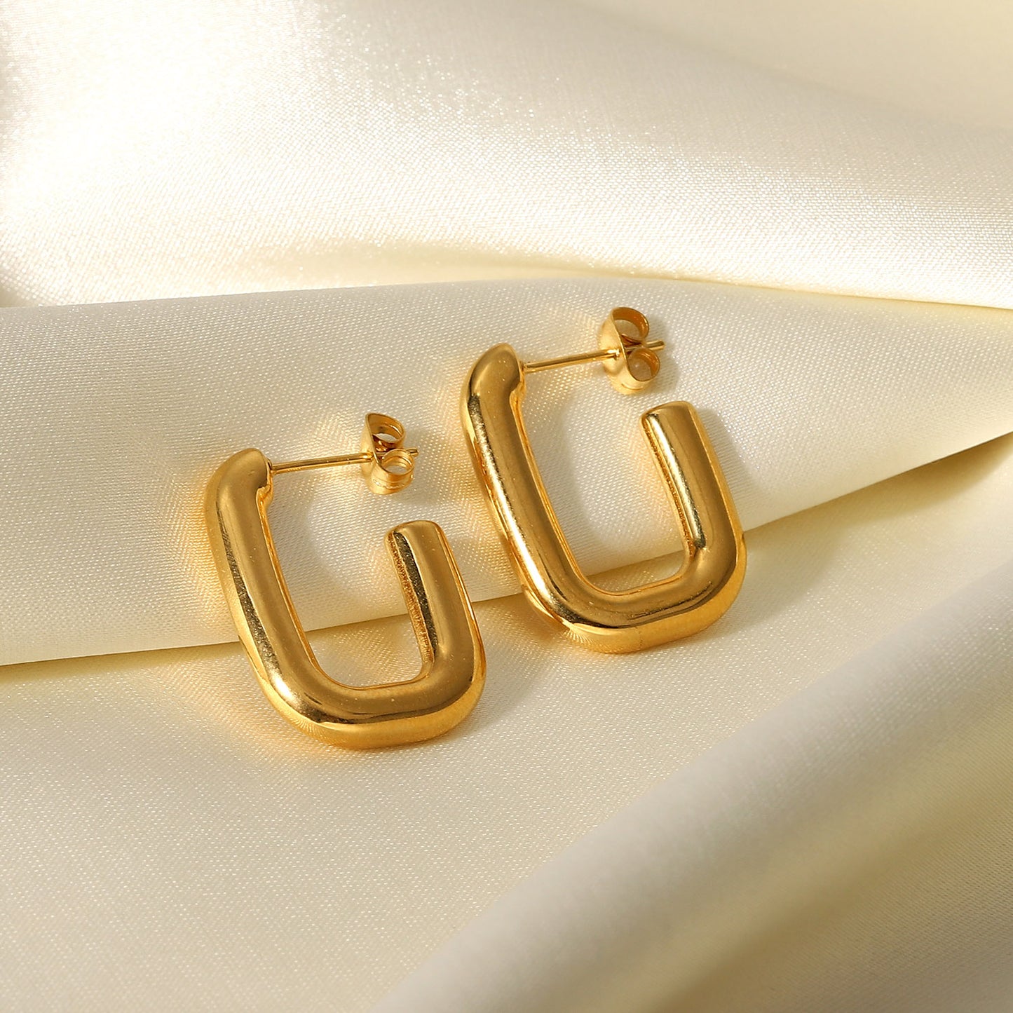 Zuri Half Hoops Premium Earrings - 18K Gold Plated