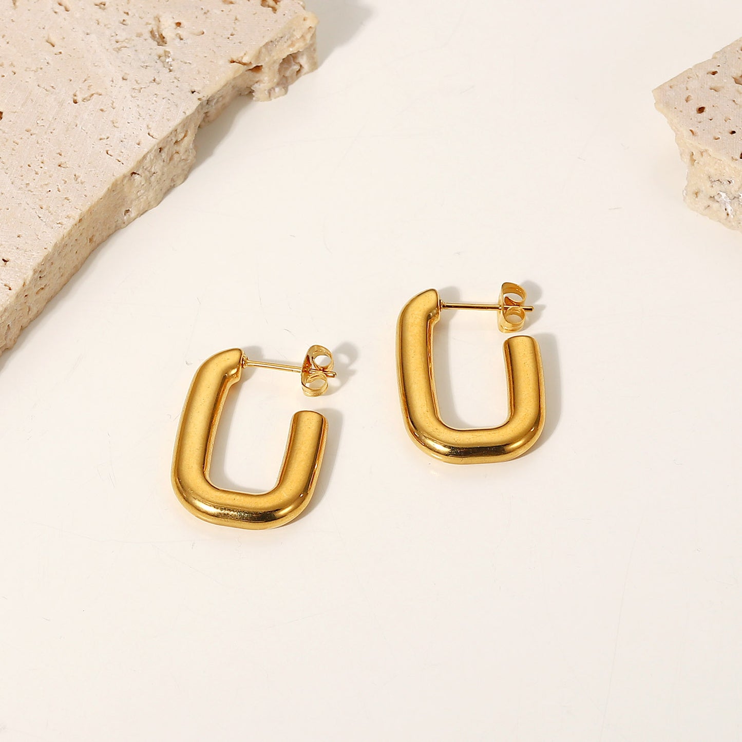 Zuri Half Hoops Premium Earrings - 18K Gold Plated