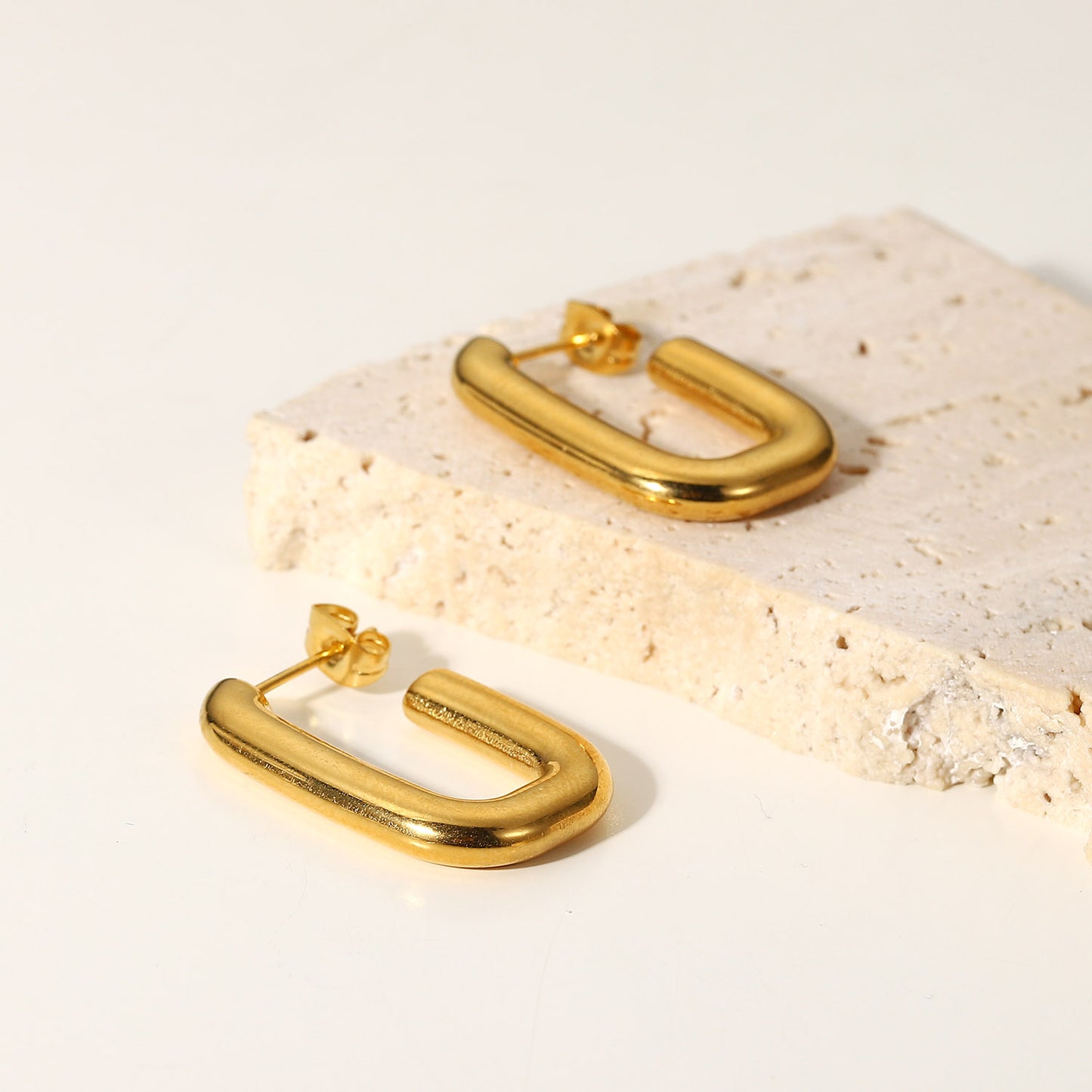 Zuri Half Hoops Premium Earrings - 18K Gold Plated