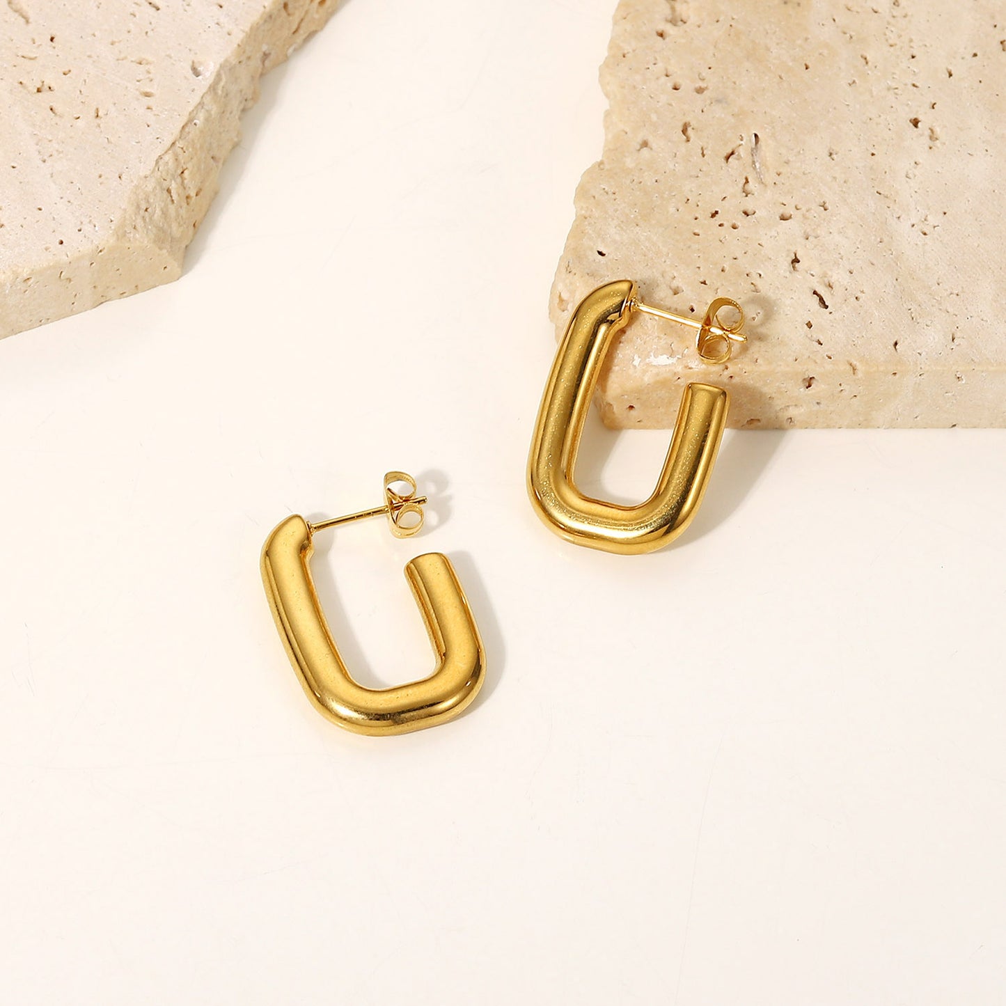 Zuri Half Hoops Premium Earrings - 18K Gold Plated
