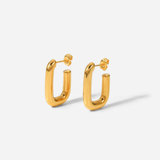 Zuri Half Hoops Premium Earrings - 18K Gold Plated