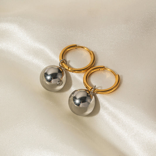 Lovi Two Tone Hoops Premium Earrings - 18K Gold Plated