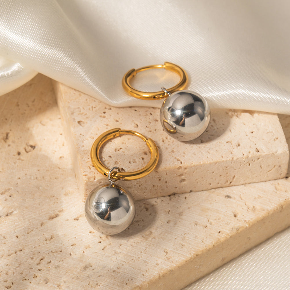Lovi Two Tone Hoops Premium Earrings - 18K Gold Plated