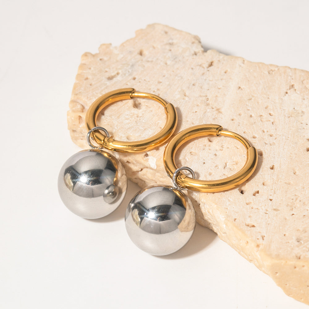 Lovi Two Tone Hoops Premium Earrings - 18K Gold Plated