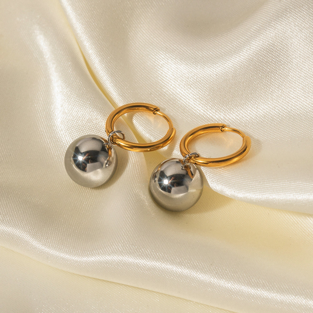 Lovi Two Tone Hoops Premium Earrings - 18K Gold Plated