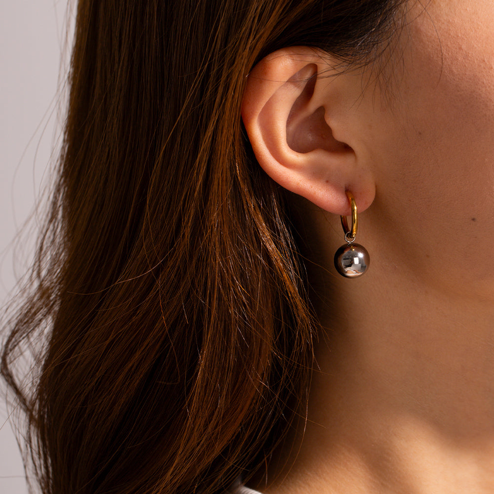 Lovi Two Tone Hoops Premium Earrings - 18K Gold Plated