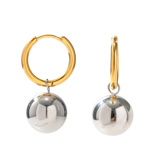 Lovi Two Tone Hoops Premium Earrings - 18K Gold Plated