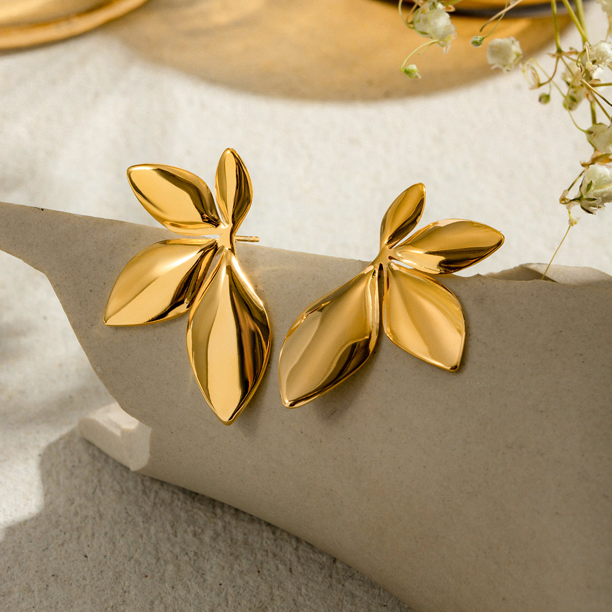 Bria Statement Premium Earrings - 18K Gold Plated