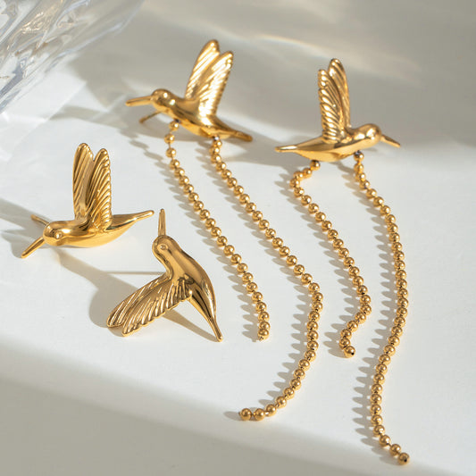 Birds of Prey Premium Earrings - 18K Gold Plated
