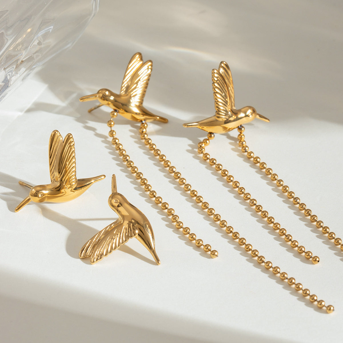 Birds of Prey Premium Earrings - 18K Gold Plated