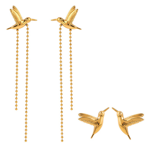 Birds of Prey Premium Earrings - 18K Gold Plated