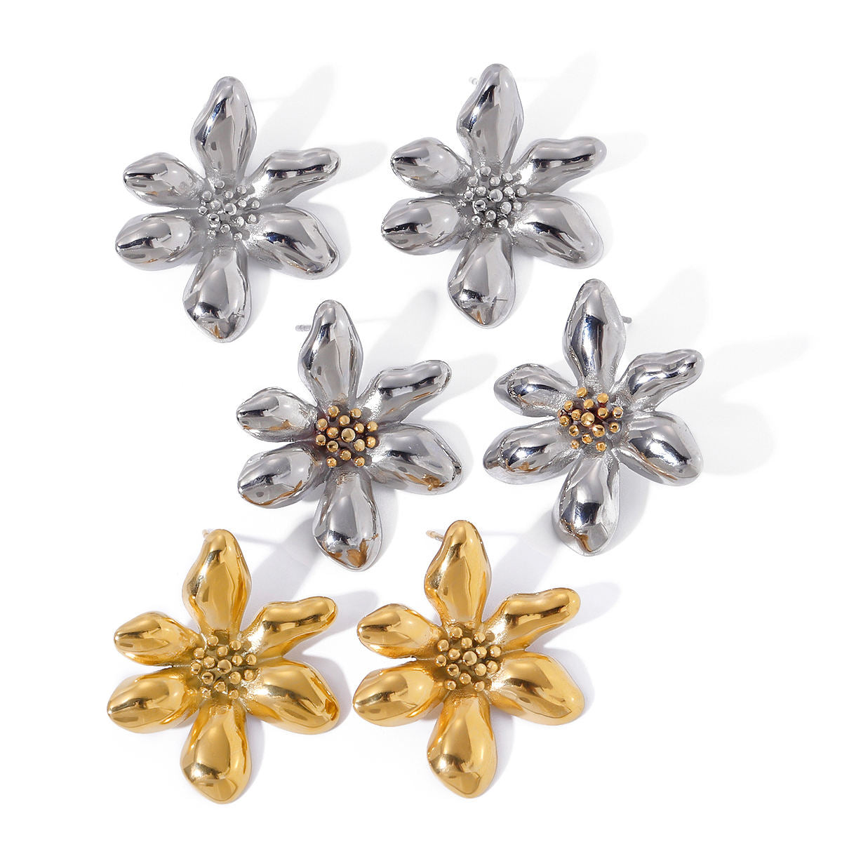 Flowers in Bloom Premium Earrings - 18K Gold Plated