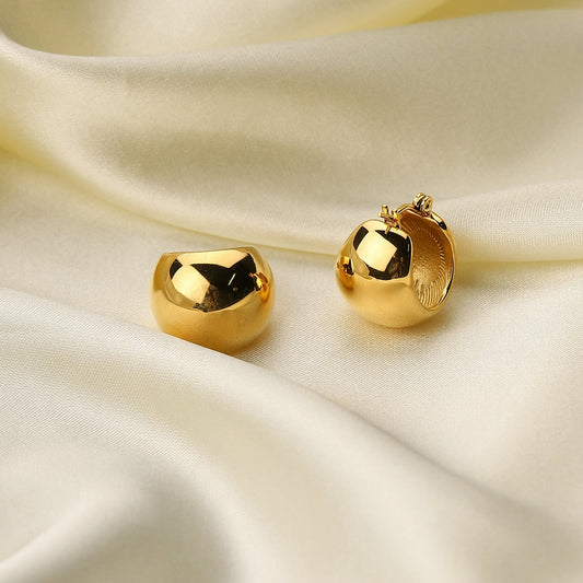 Haili Hoop Premium Earrings - 18K Gold Plated