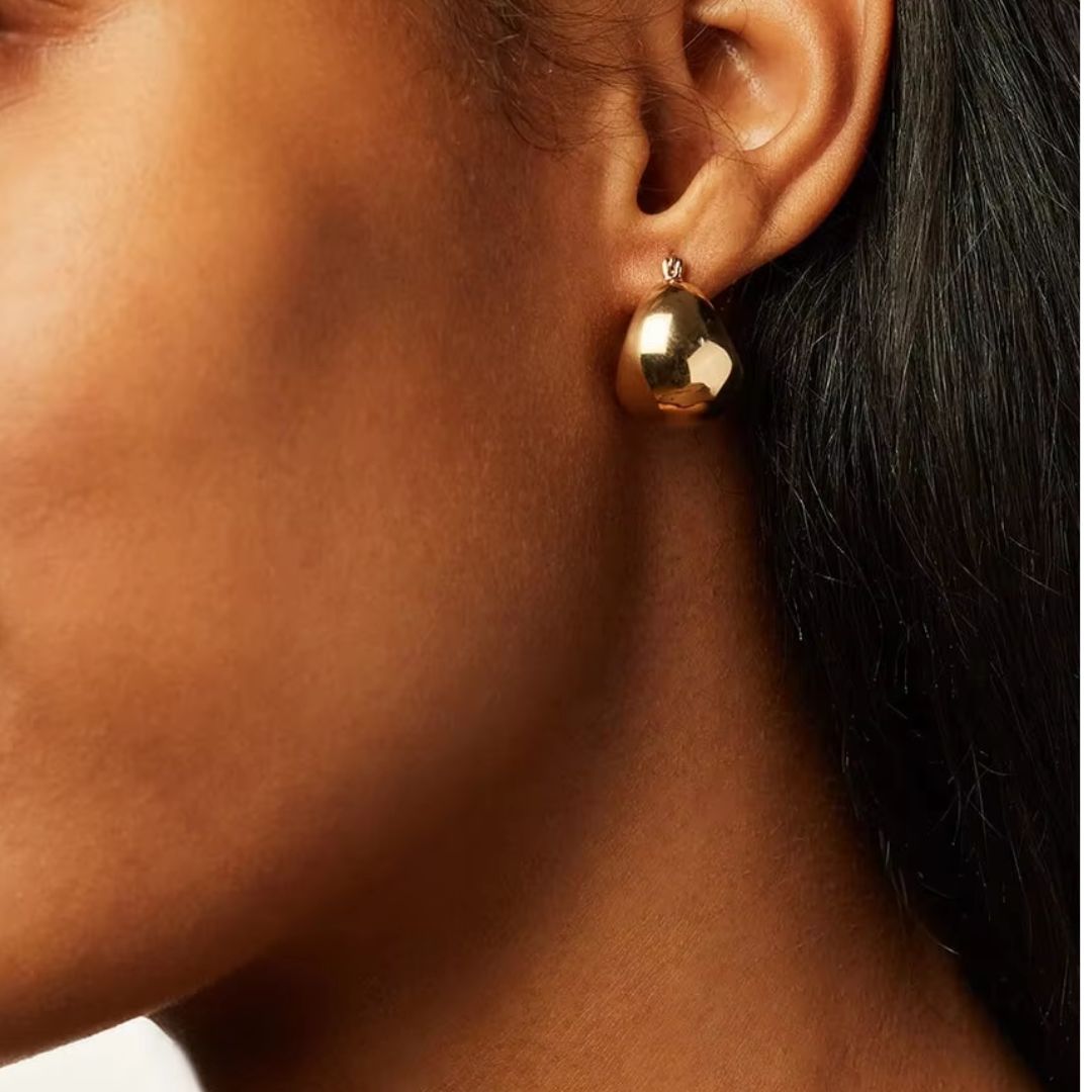 Haili Hoop Premium Earrings - 18K Gold Plated