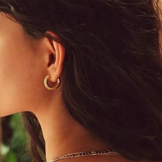 Orah Classic Hoop Premium Earrings - 18K Gold Plated