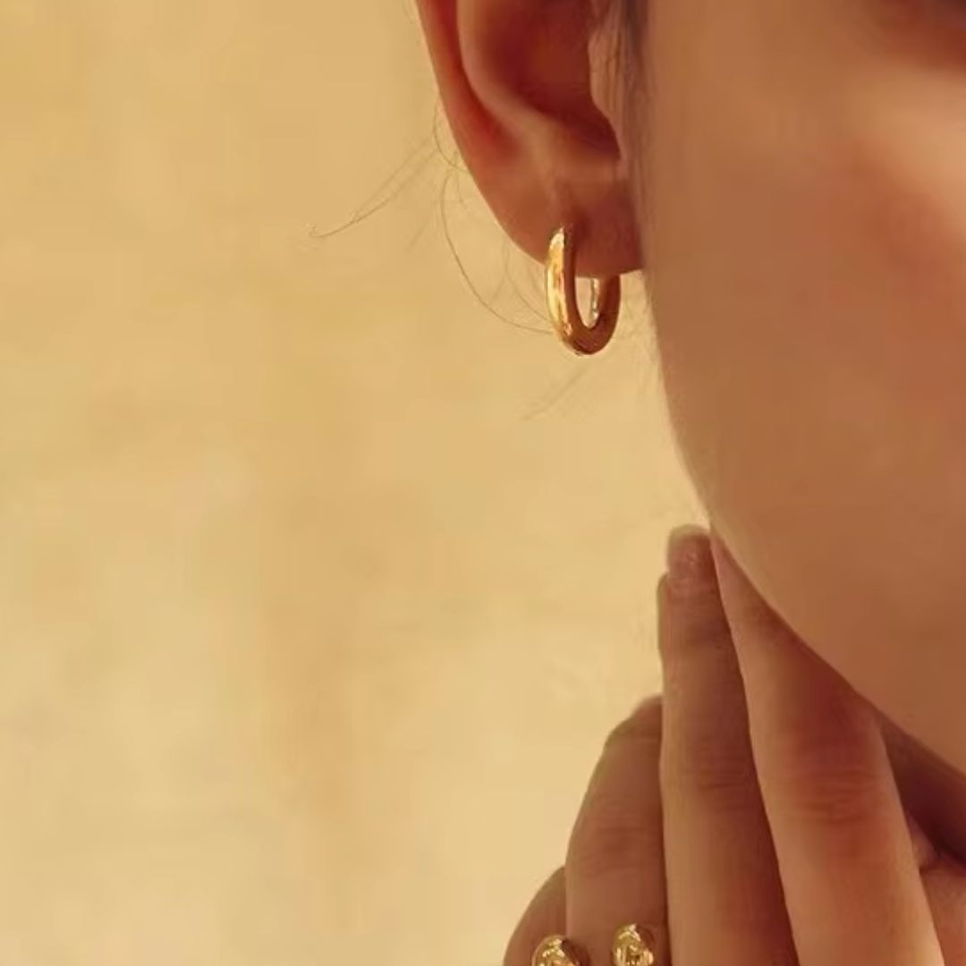 Orah Classic Hoop Premium Earrings - 18K Gold Plated