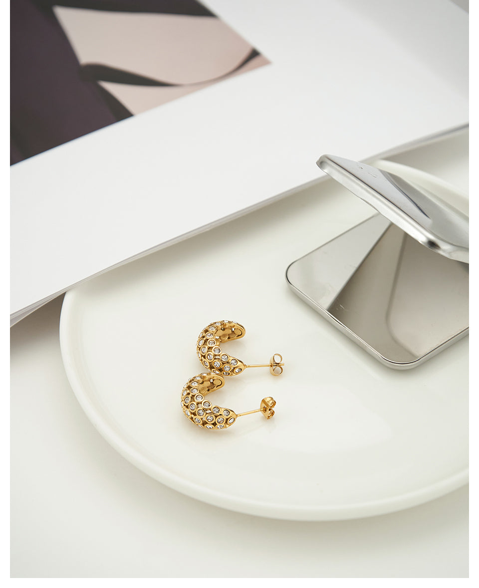 Sylph Designer Premium Earrings - 18K Gold Plated