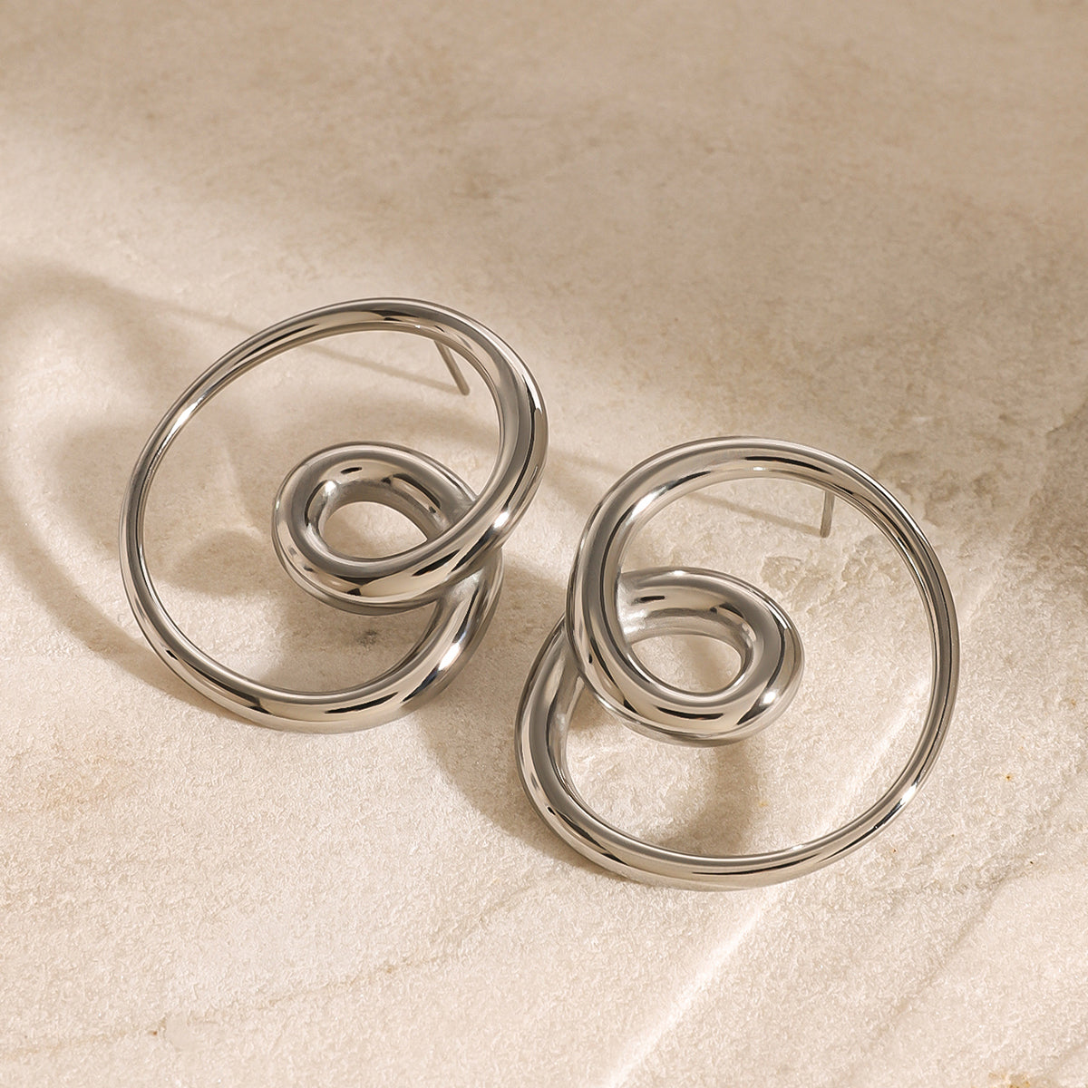 Anya geometric Premium Earrings - 18K Gold Plated