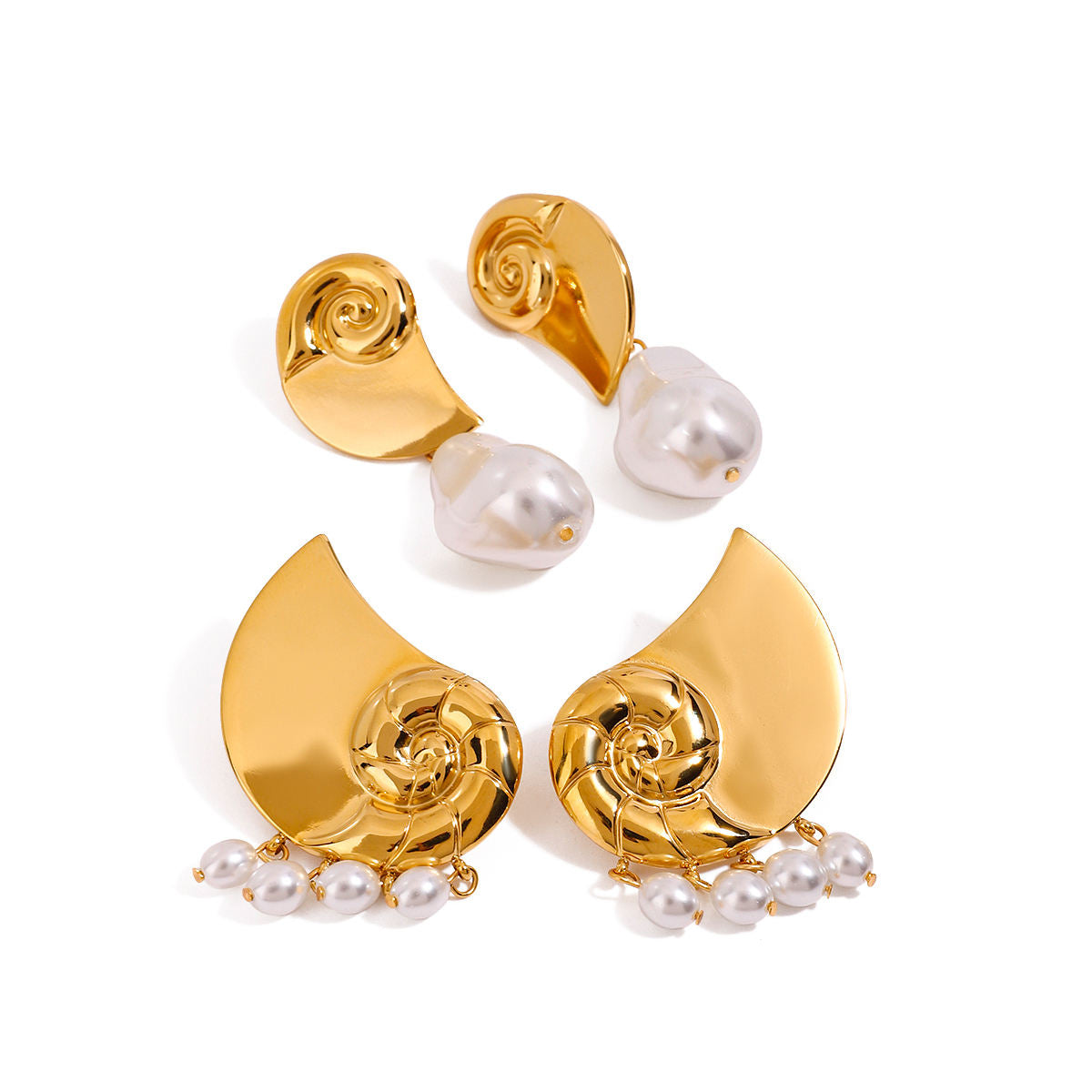 Ocean Dreams Pearls  Premium Earrings - 18K Gold Plated