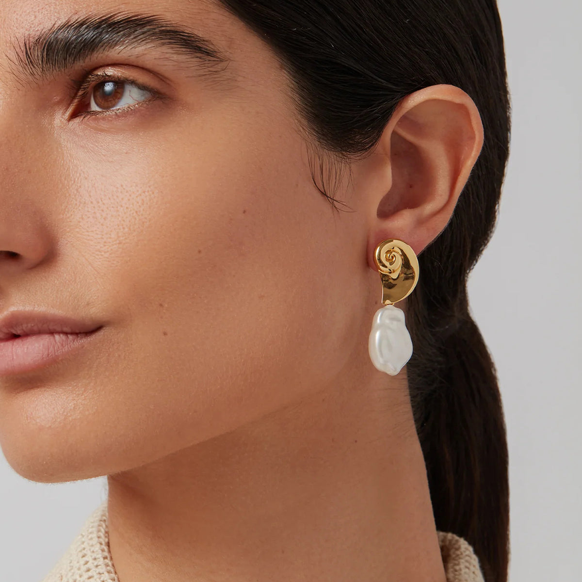 Ocean Dreams Pearls  Premium Earrings - 18K Gold Plated