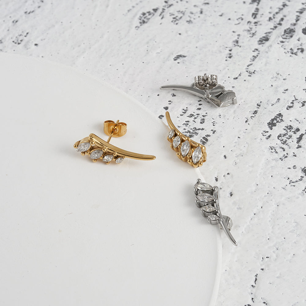 Orla Climbers Designer Premium Earrings - 18K Gold Plated