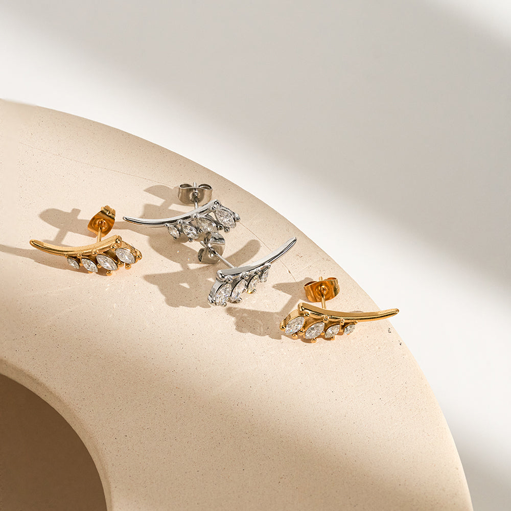 Orla Climbers Designer Premium Earrings - 18K Gold Plated