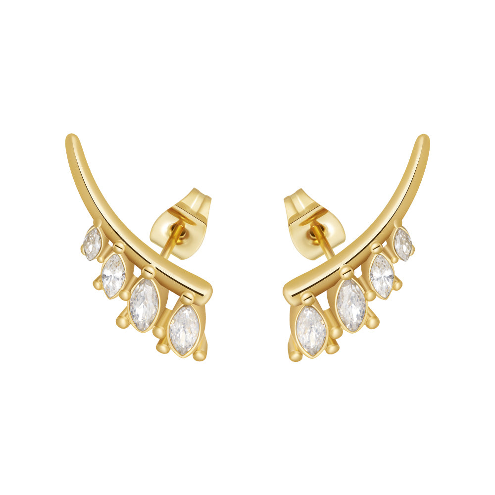 Orla Climbers Designer Premium Earrings - 18K Gold Plated
