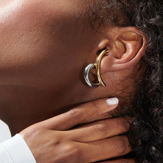 Zora Geometric Premium Earrings - 18K Gold Plated