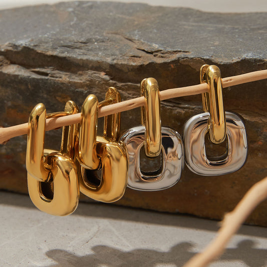 Nurvi Hoop Premium Earrings - 18K Gold Plated