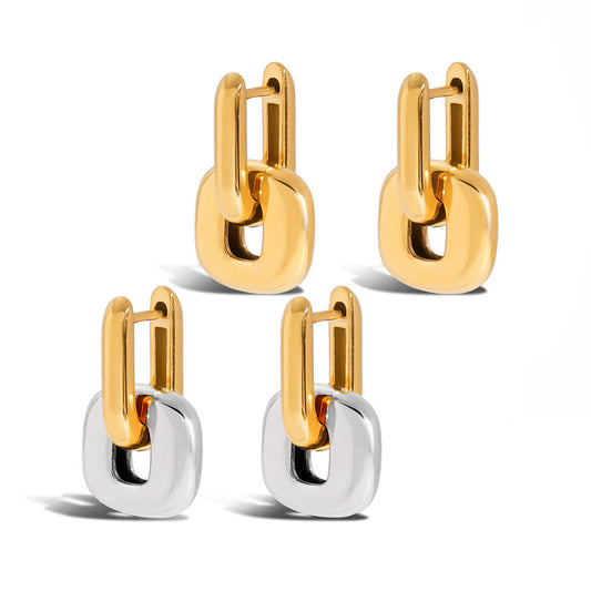 Nurvi Hoop Premium Earrings - 18K Gold Plated