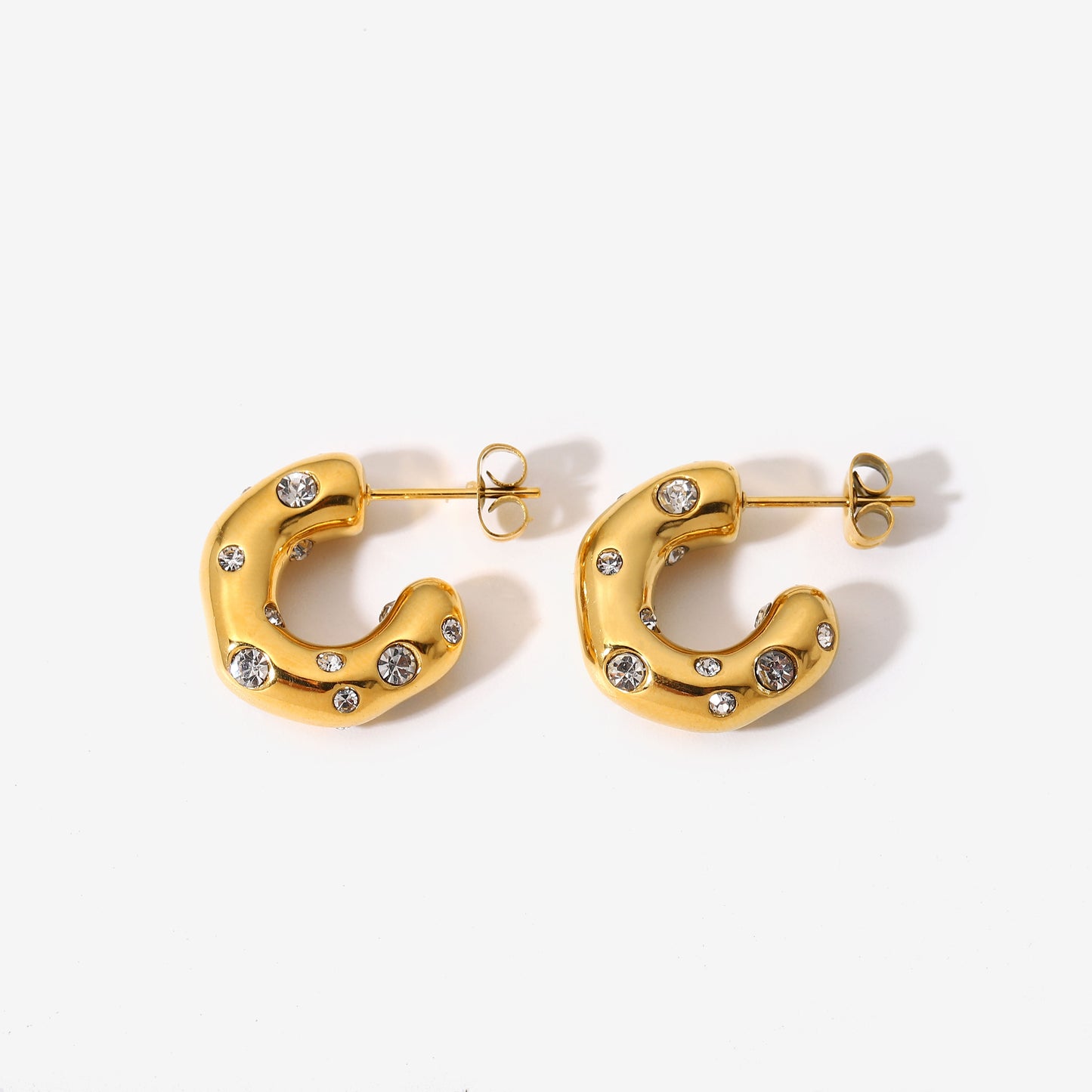 Alva Hoop Premium Earrings - 18K Gold Plated