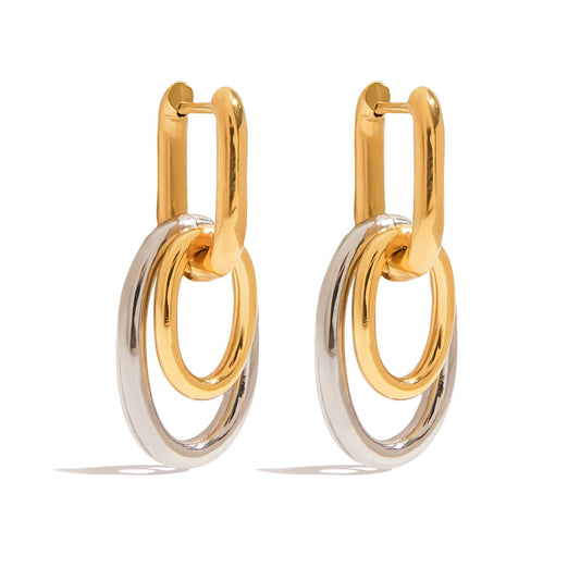 Viha Hoop Premium Earrings - 18K Gold Plated