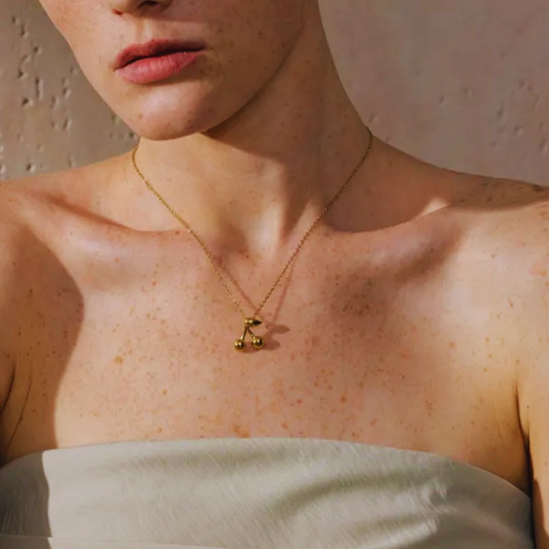 Cherry Premium Necklace - 18K Gold Plated